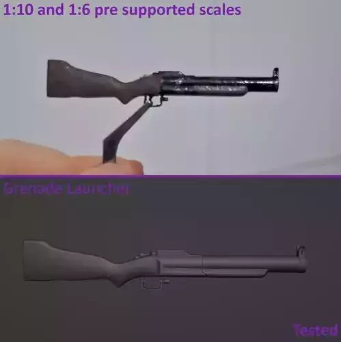 Classic M79 Grenade Launcher pre supported  3D print model