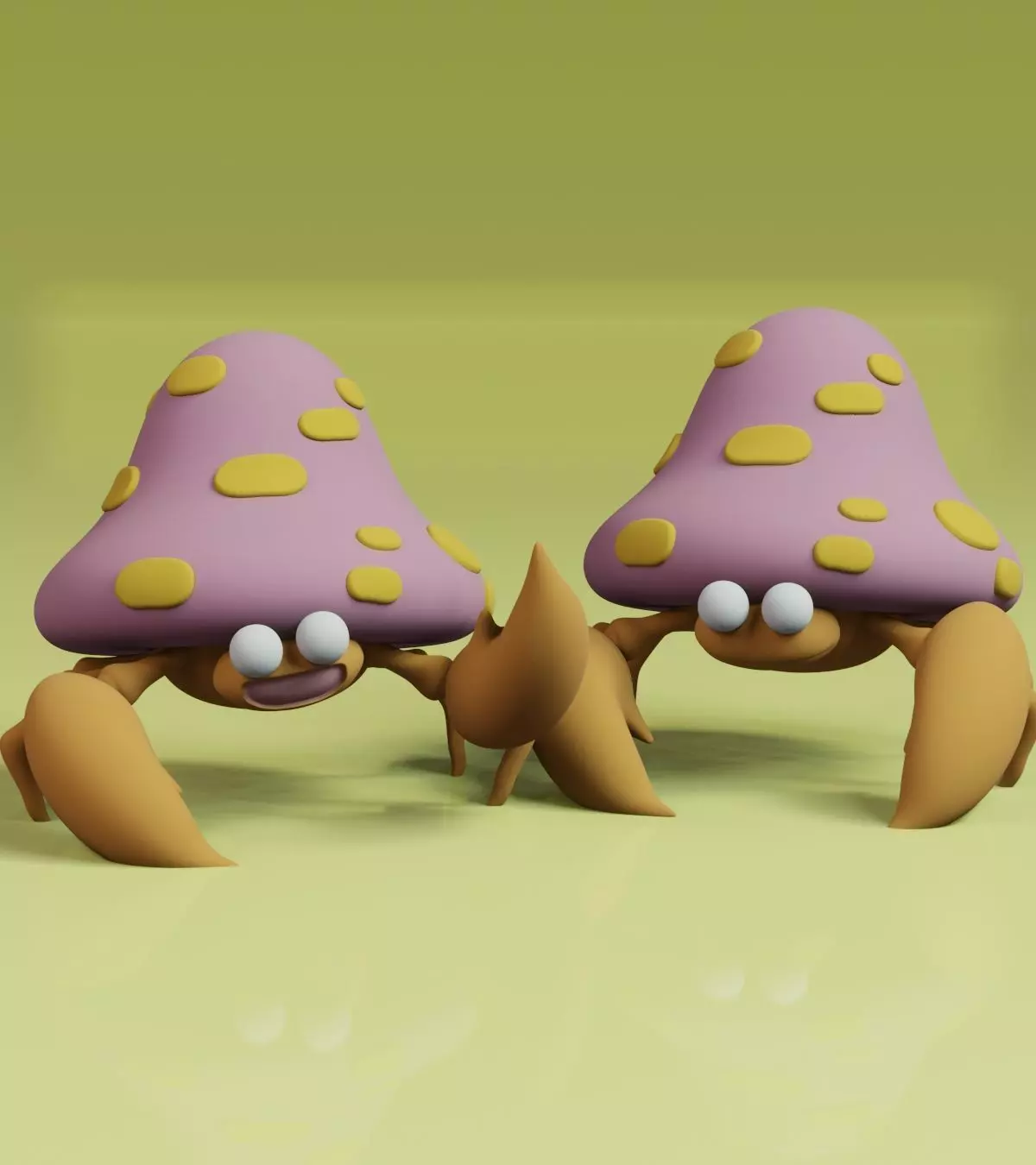Parasect Pokemon Fanart 2 poses 3D print model