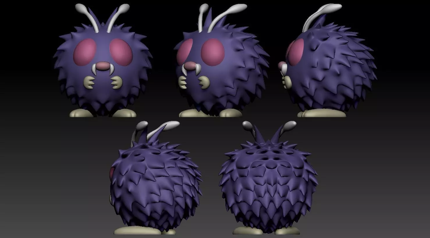 Venonat Pokemon Fanart 3D print model_1