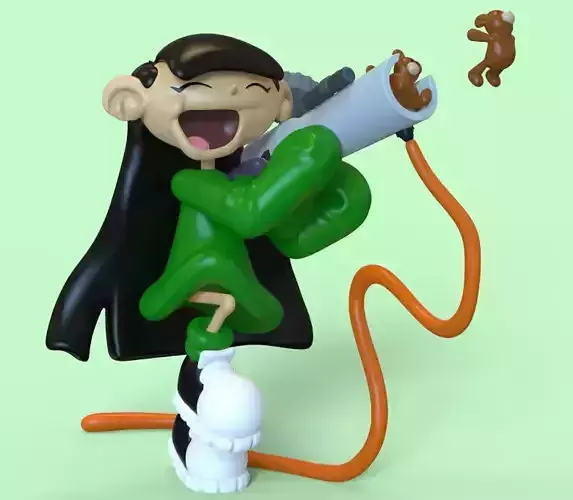 NUMBER 3 FROM KND-KIDS NEXT DOOR-PARTS AND COMPLETE 3D print model
