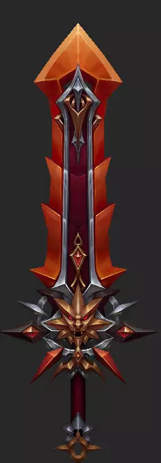 Pack With 30 Fantasy Swords - Part 10 Low-poly 3D model_6