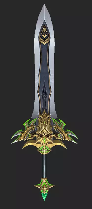 Pack With 30 Fantasy Swords - Part 10 Low-poly 3D model_20