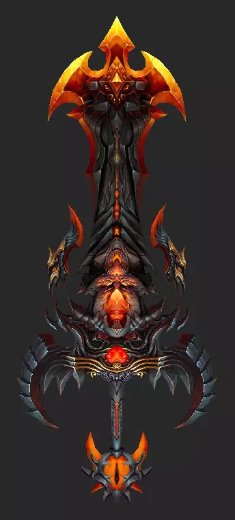 Pack With 30 Fantasy Swords - Part 10 Low-poly 3D model_29