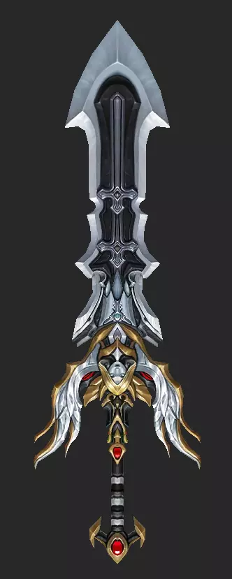 Pack With 30 Fantasy Swords - Part 10 Low-poly 3D model_25