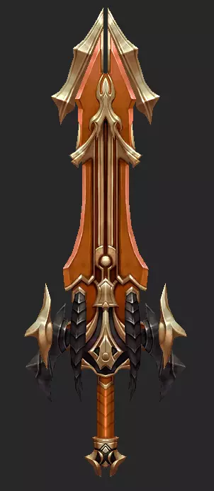 Pack With 30 Fantasy Swords - Part 10 Low-poly 3D model_4