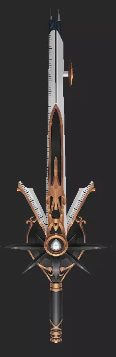 Pack With 30 Fantasy Swords - Part 09 Low-poly 3D model_13