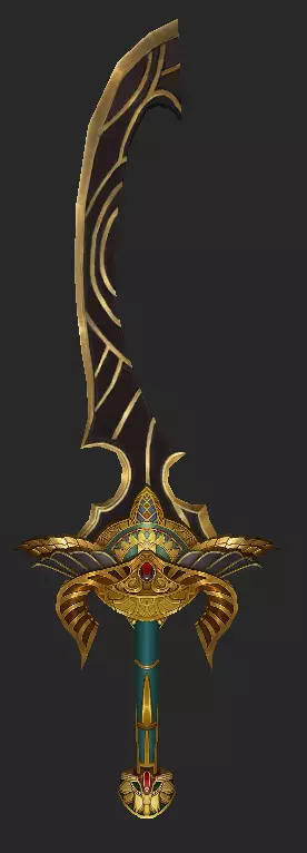 Pack With 30 Fantasy Swords - Part 09 Low-poly 3D model_26