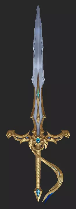 Pack With 30 Fantasy Swords - Part 09 Low-poly 3D model_10