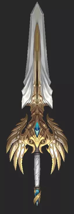 Pack With 30 Fantasy Swords - Part 09 Low-poly 3D model_21