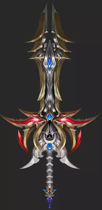 Pack With 30 Fantasy Swords - Part 09 Low-poly 3D model_1