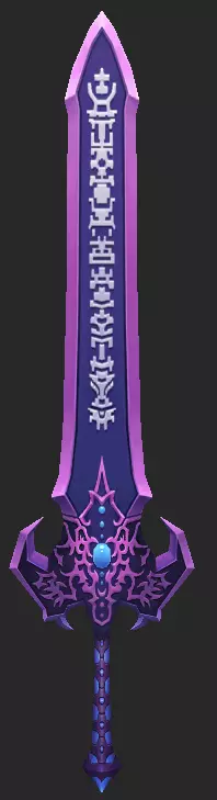 Pack With 30 Fantasy Swords - Part 09 Low-poly 3D model_3