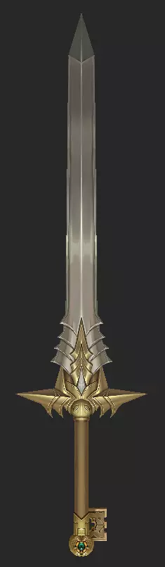 Pack With 30 Fantasy Swords - Part 09 Low-poly 3D model_22