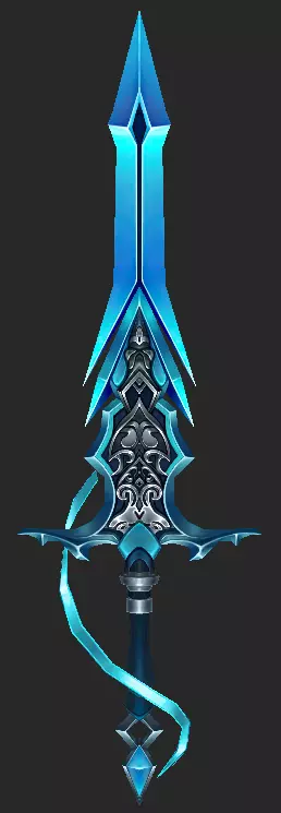 Pack With 30 Fantasy Swords - Part 09 Low-poly 3D model_7