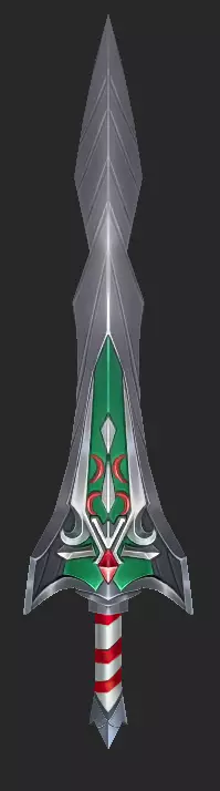 Pack With 30 Fantasy Swords - Part 09 Low-poly 3D model_17