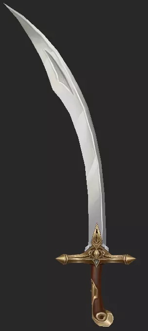 Pack With 30 Fantasy Swords - Part 09 Low-poly 3D model_16