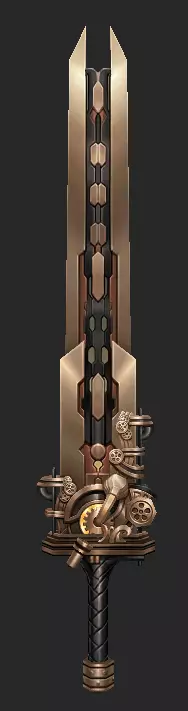 Pack With 30 Fantasy Swords - Part 08 Low-poly 3D model_19