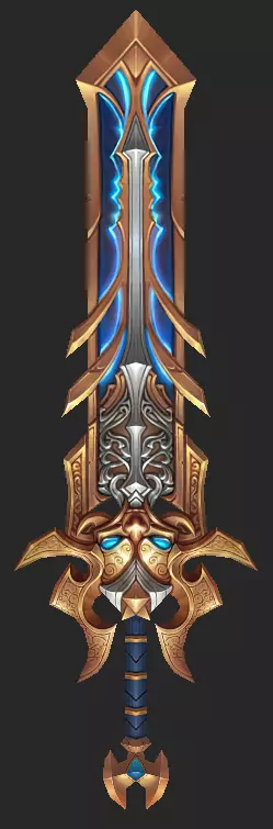 Pack With 30 Fantasy Swords - Part 08 Low-poly 3D model_3