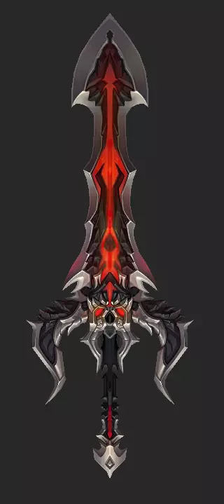 Pack With 30 Fantasy Swords - Part 08 Low-poly 3D model_15