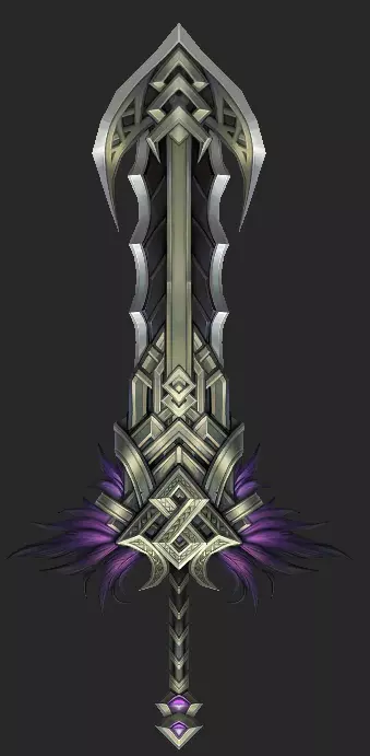 Pack With 30 Fantasy Swords - Part 08 Low-poly 3D model_9