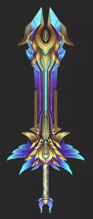 Pack With 30 Fantasy Swords - Part 08 Low-poly 3D model_21