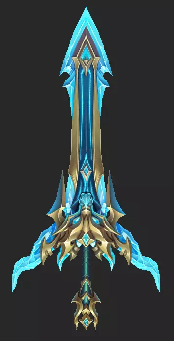 Pack With 30 Fantasy Swords - Part 08 Low-poly 3D model_16