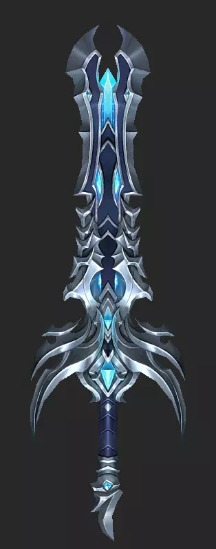Pack With 30 Fantasy Swords - Part 08 Low-poly 3D model_18