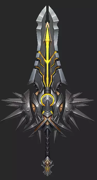 Pack With 30 Fantasy Swords - Part 08 Low-poly 3D model_26