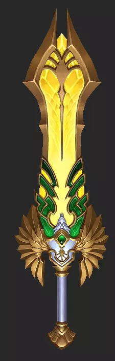 Pack With 30 Fantasy Swords - Part 08 Low-poly 3D model_13