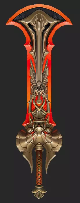 Pack With 30 Fantasy Swords - Part 08 Low-poly 3D model_8