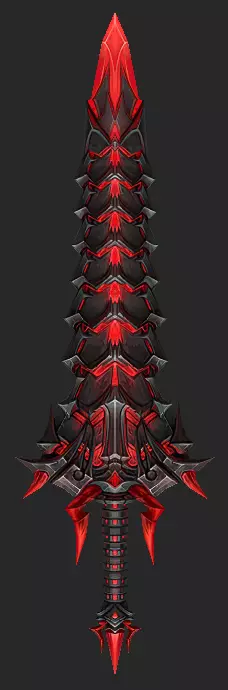 Pack With 30 Fantasy Swords - Part 08 Low-poly 3D model_5
