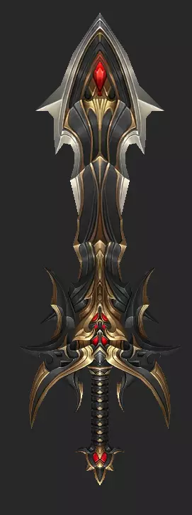 Pack With 30 Fantasy Swords - Part 08 Low-poly 3D model_12