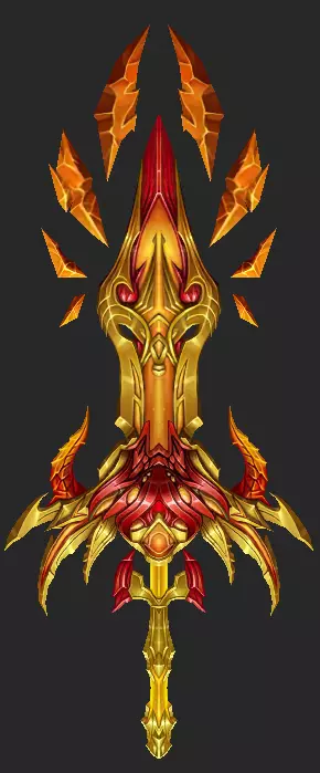 Pack With 30 Fantasy Swords - Part 08 Low-poly 3D model_29