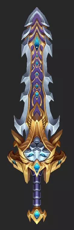 Pack With 30 Fantasy Swords - Part 08 Low-poly 3D model_10