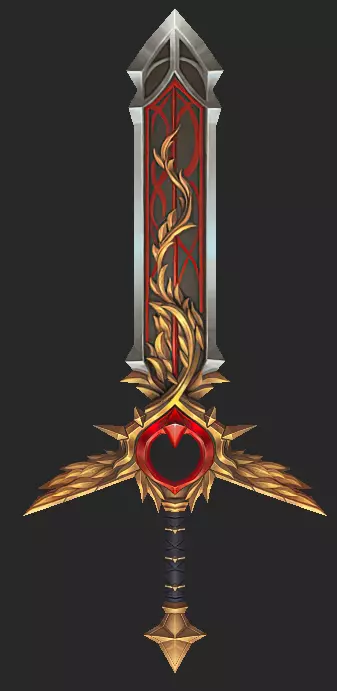 Pack With 30 Fantasy Swords - Part 08 Low-poly 3D model_4