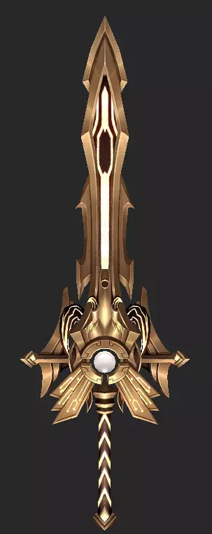 Pack With 30 Fantasy Swords - Part 08 Low-poly 3D model_20