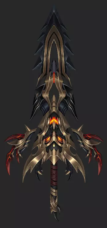 Pack With 30 Fantasy Swords - Part 08 Low-poly 3D model_27