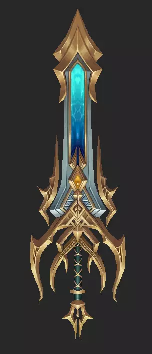 Pack With 30 Fantasy Swords - Part 07 Low-poly 3D model_26