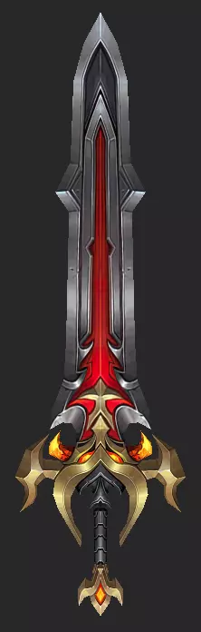 Pack With 30 Fantasy Swords - Part 07 Low-poly 3D model_2