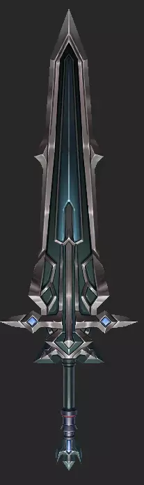 Pack With 30 Fantasy Swords - Part 07 Low-poly 3D model_11