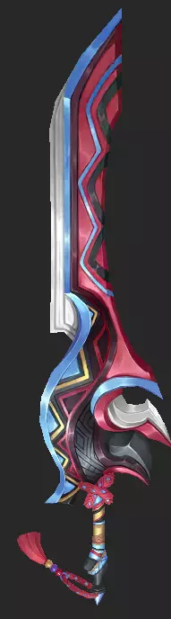 Pack With 30 Fantasy Swords - Part 07 Low-poly 3D model_25