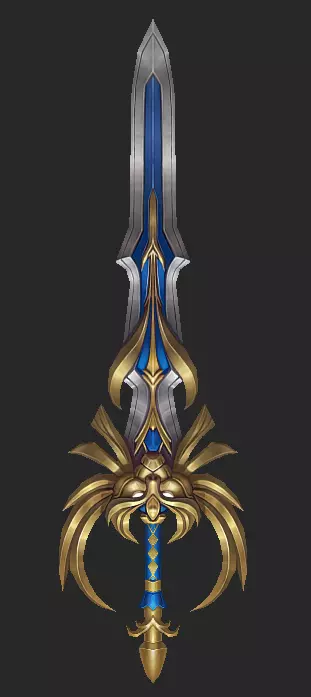 Pack With 30 Fantasy Swords - Part 07 Low-poly 3D model_4