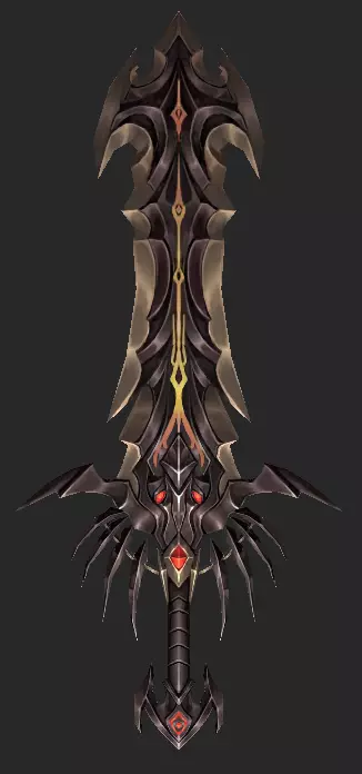 Pack With 30 Fantasy Swords - Part 07 Low-poly 3D model_15