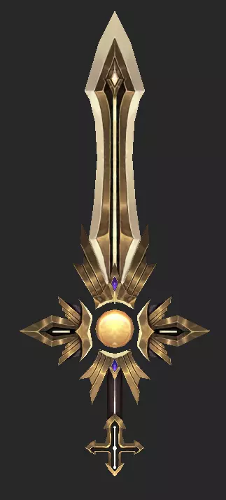 Pack With 30 Fantasy Swords - Part 07 Low-poly 3D model_23