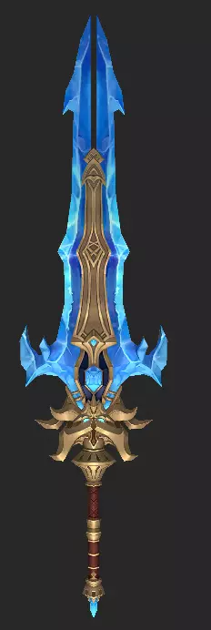 Pack With 30 Fantasy Swords - Part 07 Low-poly 3D model_18