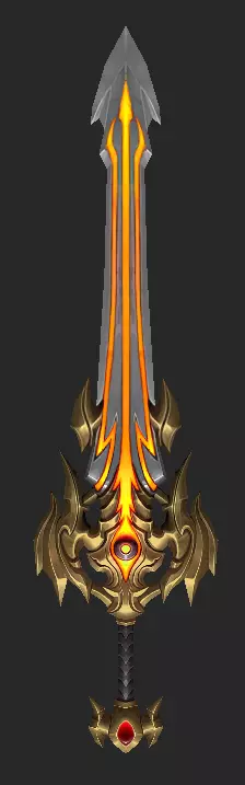 Pack With 30 Fantasy Swords - Part 07 Low-poly 3D model_8
