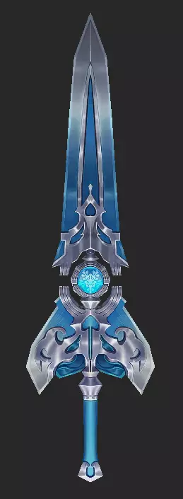 Pack With 30 Fantasy Swords - Part 07 Low-poly 3D model_13