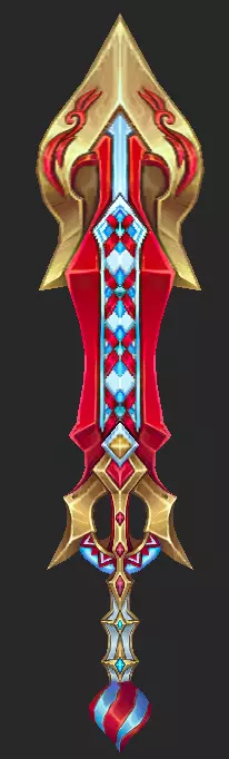 Pack With 30 Fantasy Swords - Part 07 Low-poly 3D model_19