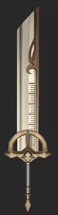 Pack With 30 Fantasy Swords - Part 07 Low-poly 3D model_14