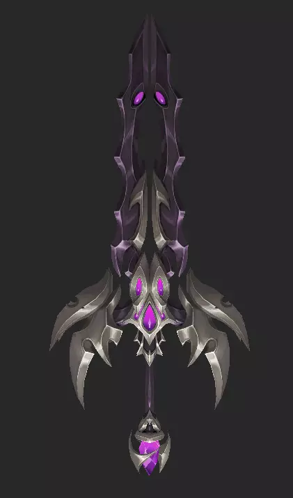 Pack With 30 Fantasy Swords - Part 07 Low-poly 3D model_21