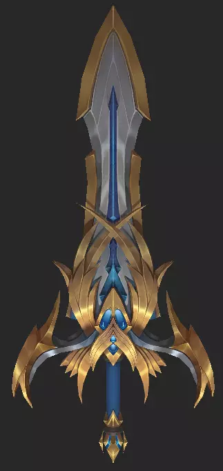 Pack With 30 Fantasy Swords - Part 07 Low-poly 3D model_30